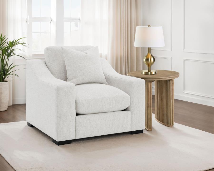 Home & Sleep Outlet - Ashlyn Fabric Upholstered Track Arm Accent Chair Sand