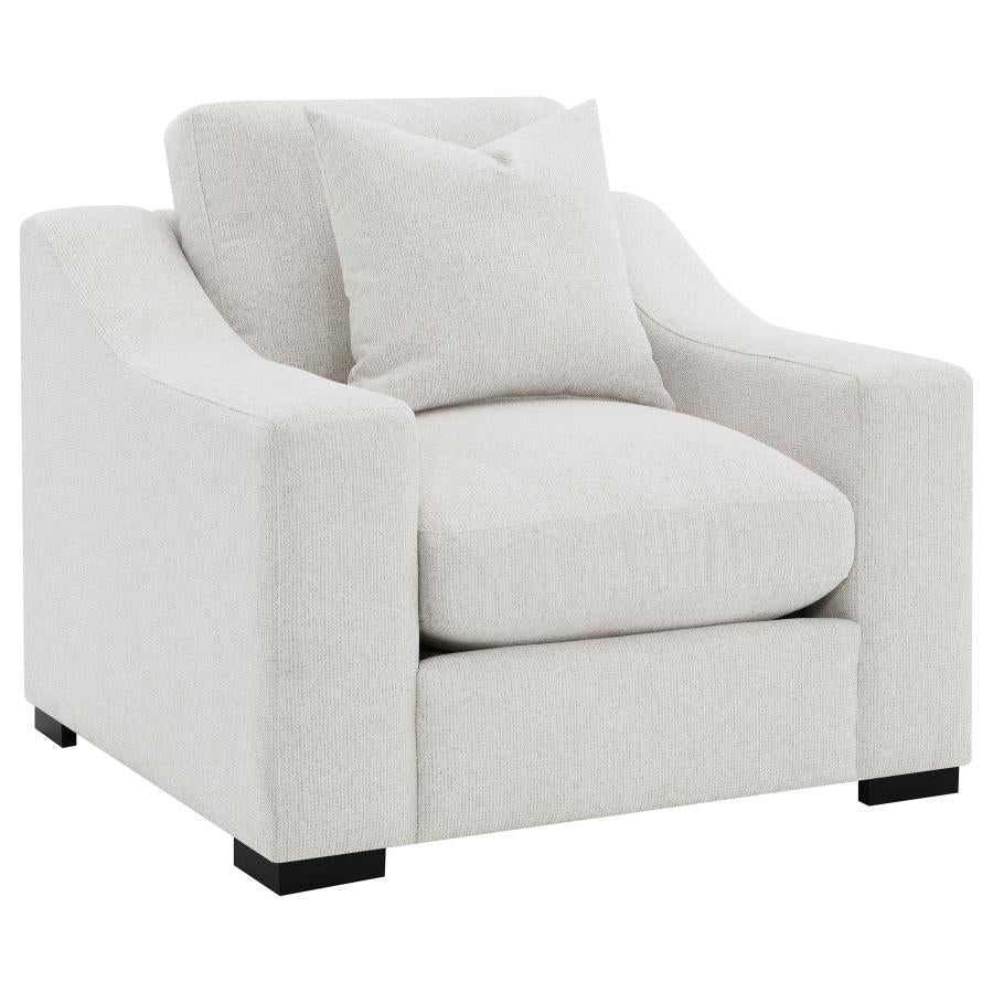 Home & Sleep Outlet - Ashlyn Fabric Upholstered Track Arm Accent Chair Sand