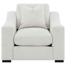 Ashlyn Fabric Upholstered Track Arm Accent Chair Sand