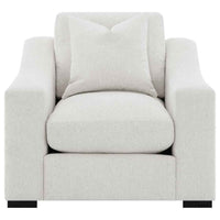Ashlyn Fabric Upholstered Track Arm Accent Chair Sand