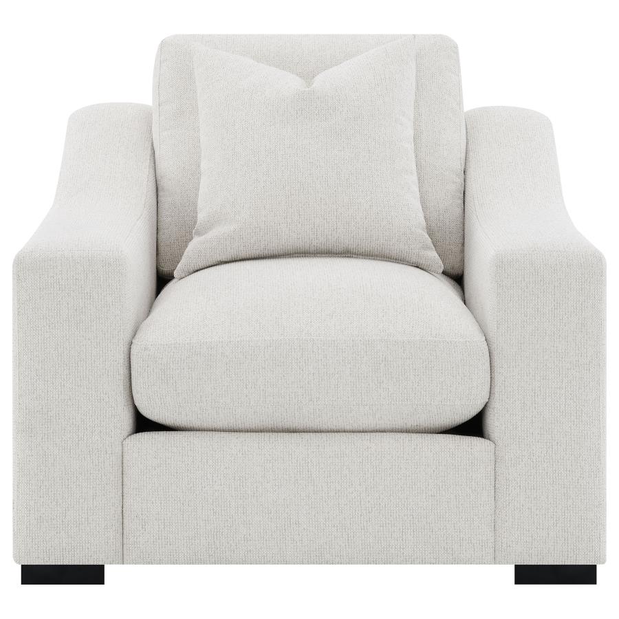 Home & Sleep Outlet - Ashlyn Fabric Upholstered Track Arm Accent Chair Sand