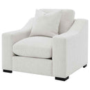 Ashlyn Fabric Upholstered Track Arm Accent Chair Sand