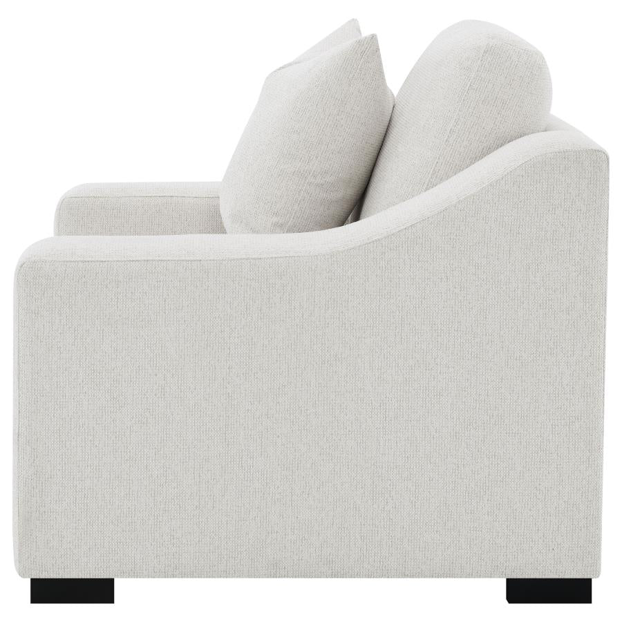 Home & Sleep Outlet - Ashlyn Fabric Upholstered Track Arm Accent Chair Sand