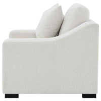 Ashlyn Fabric Upholstered Track Arm Accent Chair Sand