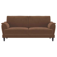Selma 2-piece Velvet Upholstered Crescent Arm Sofa Set Rust