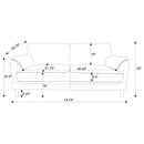 Selma 2-piece Velvet Upholstered Crescent Arm Sofa Set Rust