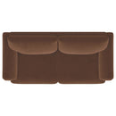 Selma Velvet Upholstered Crescent Arm Sofa Rust
