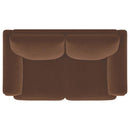 Selma Velvet Upholstered Crescent Arm Loveseat Rust