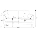 Selma Velvet Upholstered Crescent Arm Loveseat Rust