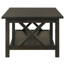 Rachelle 3-piece Rectangular Coffee Table Set Deep Merlot