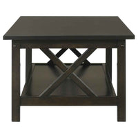 Rachelle 3-piece Rectangular Coffee Table Set Deep Merlot
