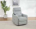 Home & Sleep Outlet - Dayes Upholstered Power Lift Recliner Chair Light Grey