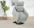 Home & Sleep Outlet - Dayes Upholstered Power Lift Recliner Chair Light Grey