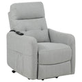 Home & Sleep Outlet - Dayes Upholstered Power Lift Recliner Chair Light Grey