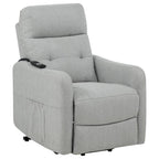 Home & Sleep Outlet - Dayes Upholstered Power Lift Recliner Chair Light Grey