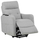 Dayes Upholstered Power Lift Recliner Chair Light Grey