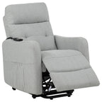 Home & Sleep Outlet - Dayes Upholstered Power Lift Recliner Chair Light Grey
