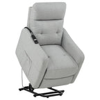 Home & Sleep Outlet - Dayes Upholstered Power Lift Recliner Chair Light Grey