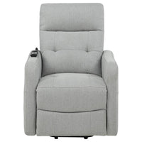 Dayes Upholstered Power Lift Recliner Chair Light Grey