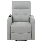 Home & Sleep Outlet - Dayes Upholstered Power Lift Recliner Chair Light Grey