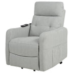 Home & Sleep Outlet - Dayes Upholstered Power Lift Recliner Chair Light Grey