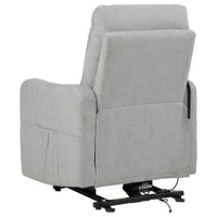 Dayes Upholstered Power Lift Recliner Chair Light Grey