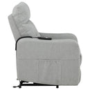 Dayes Upholstered Power Lift Recliner Chair Light Grey