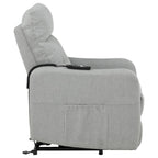 Home & Sleep Outlet - Dayes Upholstered Power Lift Recliner Chair Light Grey