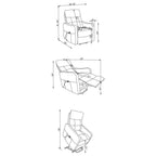 Home & Sleep Outlet - Dayes Upholstered Power Lift Recliner Chair Light Grey