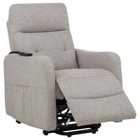Dayes Upholstered Power Lift Recliner Chair Taupe