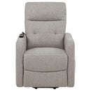 Dayes Upholstered Power Lift Recliner Chair Taupe