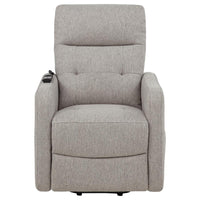 Dayes Upholstered Power Lift Recliner Chair Taupe
