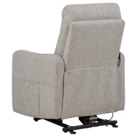 Dayes Upholstered Power Lift Recliner Chair Taupe