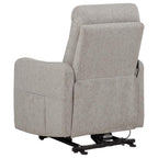 Home & Sleep Outlet - Dayes Upholstered Power Lift Recliner Chair Taupe
