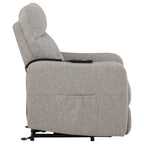 Home & Sleep Outlet - Dayes Upholstered Power Lift Recliner Chair Taupe