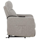 Dayes Upholstered Power Lift Recliner Chair Taupe