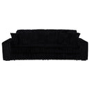 Jacana Corduroy Upholstered Dual Power Chaise Sofa Black