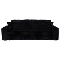 Jacana Corduroy Upholstered Dual Power Chaise Sofa Black