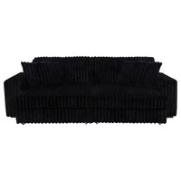 Jacana Corduroy Upholstered Dual Power Chaise Sofa Black