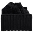 Jacana Corduroy Upholstered Dual Power Chaise Sofa Black
