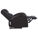 Grant Upholstered Power Recliner Chair Brown