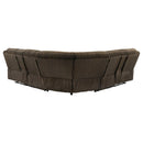 Atkinson Upholstered Reclining Sectional Sofa Chocolate