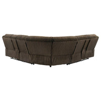 Atkinson Upholstered Reclining Sectional Sofa Chocolate