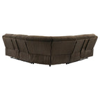 Atkinson Upholstered Reclining Sectional Sofa Chocolate