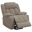 Houston Upholstered Power Lift Recliner Chair Camel - Home & Sleep Outlet