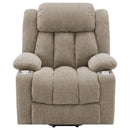 Houston Upholstered Power Lift Recliner Chair Camel - Home & Sleep Outlet