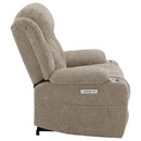 Houston Upholstered Power Lift Recliner Chair Camel - Home & Sleep Outlet