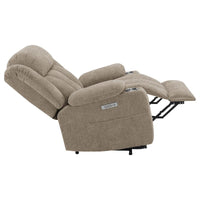 Houston Upholstered Power Lift Recliner Chair Camel - Home & Sleep Outlet