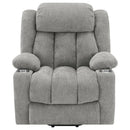 Houston Upholstered Power Lift Recliner Grey - Home & Sleep Outlet