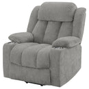 Houston Upholstered Power Lift Recliner Grey - Home & Sleep Outlet